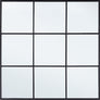 Bizzotto Καθρέφτης Τοίχου Nucleos Window Μαύρο 90x90x5 εκ. 0242705